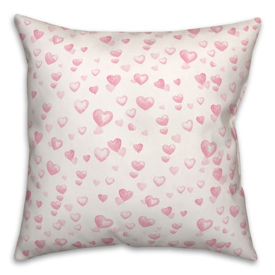 Heart Bubbles Pattern Throw Pillow